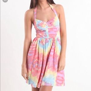 Rainbow halter dress!